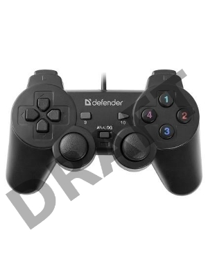 Геймпад DEFENDER Omega USB, Проводной геймпад, 12 кнопок, 2 стика 64247