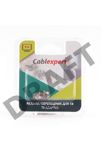 Соединитель Cablexpert APL-FF-01, F (мама) / F (мама) с гайкой и шайбой, блистер