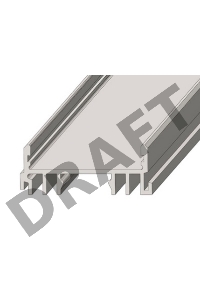 Профиль накладной алюминиевый 3612-2 2 м REXANT