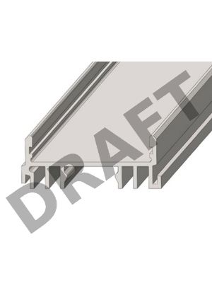 Профиль накладной алюминиевый 3612-2 2 м REXANT