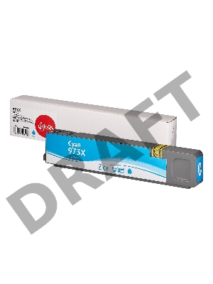 Струйный картридж Sakura F6T81AE (№973X Cyan) для HP, голубой, 110 мл., 7000 к.