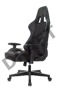 Кресло игровое Zombie Thunder 1 черный/карбон текстиль/эко.кожа с подголов. крестов. пластик