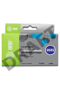 Картридж струйный Cactus CS-EPT0592 голубой для Epson Stylus Photo R2400 (14,8ml)
