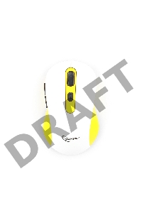 Мышь беспров. Gembird MUSW-221-Y, белый/жёлтый, 5кн.+колесо-кнопка, 800/1200/1600DPI, 2.4ГГц