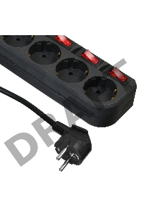Сетевой фильтр Buro 500SH-1.8-SW-B 1.8м (5 розеток) черный (коробка)