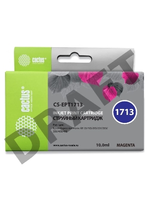 Картридж струйный Cactus CS-EPT1713 пурпурный для Epson Expression Home XP-33/103/203/207 (10ml)