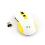 Мышь беспров. Gembird MUSW-221-Y, белый/жёлтый, 5кн.+колесо-кнопка, 800/1200/1600DPI, 2.4ГГц