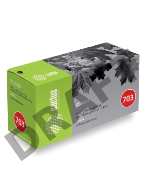 Тонер Картридж Cactus CS-C703 черный для Canon LBP2900 LBP3000 (2000стр.)