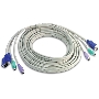 Кабель КВМ 4.5м Переключатель KVM TRENDNet TK-C15, папа-папа {клав.(PS/2), мышь (PS/2), DB15 п, 4.5 m}