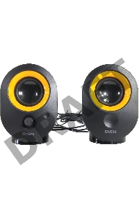 Колонки SVEN 316, черный {2.0, 2 х 2 W RMS, 100-20000Hz}