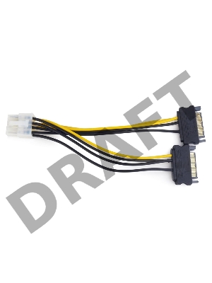 Разветвитель питания Cablexpert CC-PSU-83, 2xSATA->PCI-Express 8pin, для подключения в/к PCI-Е (8pin) к б/п ATX