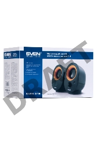 Колонки SVEN 316, черный {2.0, 2 х 2 W RMS, 100-20000Hz}