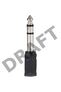 Переходник Telecom (TA1950)  Переходник аудио 6.35мм M (штекер) --> 3.5мм F (гнездо)