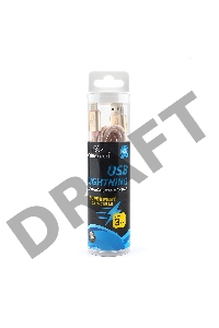 Кабель Cablexpert для Apple CC-U-APUSB02Gd-1.8M, AM/Lightning, серия Ultra, длина 1.8м, золотой, блистер