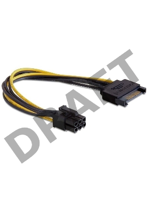 Разветвитель питания Cablexpert CC-PSU-SATA, SATA->PCI-Express 6pin, для подключения в/к PCI-Е (6pin) к б/п ATX