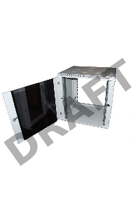 Шкаф настенный ЦМО ШРН-М-9.650 9U 600x650мм пер.дв.стекл съемные бок.пан. 50кг серый