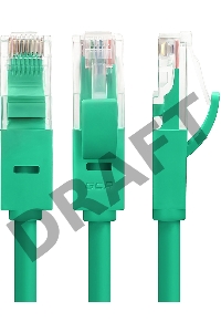 Патч-корд Greenconnect прямой 7.5m, UTP кат.5e, зеленый, позолоченные контакты, 24 AWG, литой, GCR-LNC05-7.5m, ethernet high speed 1 Гбит/с, RJ45, T568B Greenconnect Патч-корд прямой 7.5m, UTP кат.5e, зеленый, позолоченные контакты, 24 AWG, литой, GCR-LNC