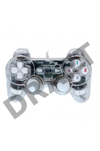 Геймпад CBR CBG 915 {Игровой манипулятор для PC, проводной, 2 вибро мотора, подстветка, прозрачный, USB}