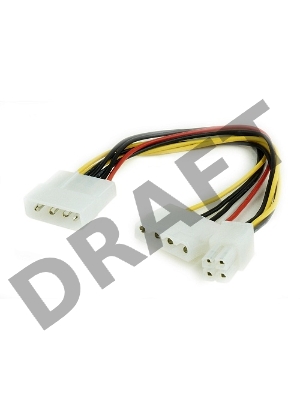 Разветвитель питания Cablexpert CC-PSU-4, Molex->Molex + ATX 4 пин