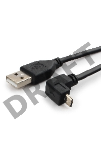 Кабель Gembird/Cablexpert Pro CCP-mUSB2-AMBM90-6, AM/microBM 5P, 1,8м, угловой, экран, черный