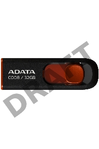 Флеш Диск ADATA Flash Drive 32Gb С008 AC008-32G-RKD {USB2.0, Black-Red}