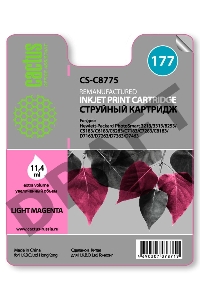 Картридж струйный Cactus CS-C8775 светло-пурпурный для №177 HP PhotoSmart 3213/3313/8253/C5183/C6183
