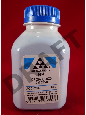 Тонер HP CP2020/2025/CM2320 Cyan, (фл.80г.) AQC фас. Россия