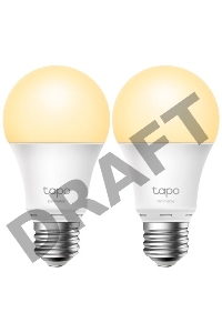 Умная Wi-Fi лампа TP-Link Tapo L510E Smart Wi-Fi Light Bulb, Dimmable, E27 base, 2700K, 220V, 50/60 Hz, 60W Equivalent, Energy Class A+, 2.4GHz, 802.11b/g/n, Tapo APP, Works with Alexa and Google Assistant, Timer and Schedule settings, 2pack