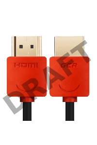 Greenconnect Кабель SLIM 1.0m HDMI 2.0, красные коннекторы Slim, OD3.8mm, HDR 4:2:2, Ultra HD, 4K 60 fps 60Hz, 3D, AUDIO, 18.0 Гбит/с, 32/32 AWG, GCR-51213 Greenconnect Кабель SLIM 1.0m HDMI 2.0, красные коннекторы Slim, OD3.8mm, HDR 4:2:2, Ultra HD, 4K 6