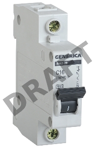 Выключатель автоматический модульный 1п С ВА47-29 50А 4.5кА GENERICA ИЭК MVA25-1-050-C