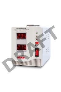 Стабилизатор напряжения Powerman AVS-D Voltage Regulator 1000VA, Digital Indication, 2x Schuko Outlets, 1m Power Cord, 230V, 1 year warranty, White
