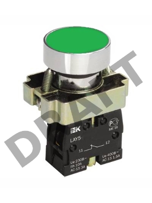 Кнопка LAY5-BA31 без подсветки зел. 1з ИЭК BBT60-BA-K06