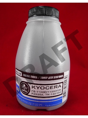Тонер Kyocera TK-140/160, FS-1100D/1120D/DN, P2035d (фл.160г) B&W Premium (Tomoegawa) фас Россия