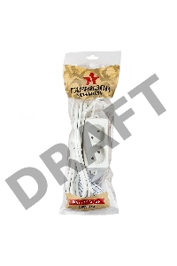 Удлинитель Гарнизон <3 м> белый (2 розетки, 10А, EL-NL2-W-3)