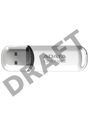 Флэш Диск ADATA Flash Drive 16Gb С906 AC906-16G-RWH {USB2.0, Белый}