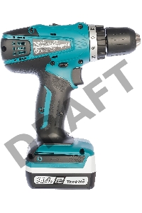 Дрель-шуруповерт Makita DF347DWE Дрель ак,{14.4В,2х1.5Ач Li-ion,БЗП-10мм,0-400\0-1400об\м,30\15Нм,1.4кг,чем,G-серия}