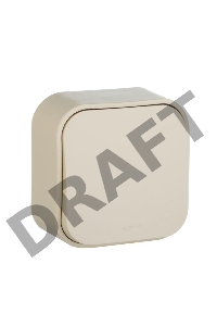 Выключатель 10A 1-клав., сл. кость Quteo