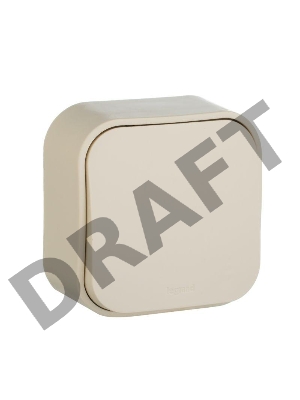 Выключатель 10A 1-клав., сл. кость Quteo