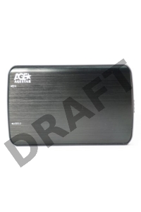 Внешний корпус для HDD/SSD AgeStar 3UB2A12 SATA пластик/алюминий черный 2.5