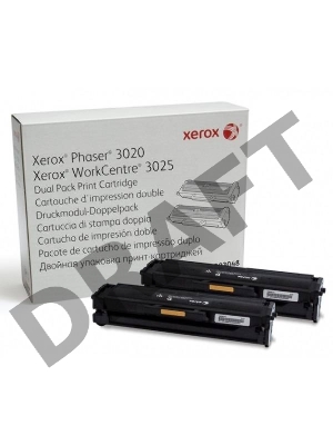 Тонер-картридж XEROX 106R03048 черный для XEROX Phaser 3020/WC 3025 (2х1500 стр)упаковка 2 шт(Channels)