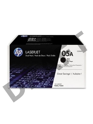 Тонер-картридж комплект HP CE505D черный для LJ P2055/P2035/P2050 (2 упак. х 2300 стр.)