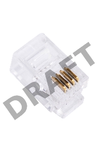 Вилка телефонная MP-4p4c, контакты 3m