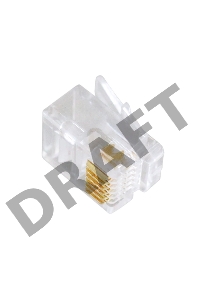 Вилка телефонная MP-6p6c, контакты 3m