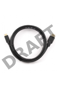 Кабель HDMI-miniHDMI Gembird/Cablexpert , v1.4, 19M/19M, 1.8м, 3D, Ethernet, черный, позол.разъемы, экран, пакет(CC-HDMI4C-6)
