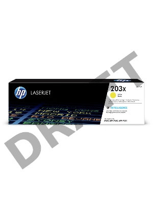 Тонер-картридж HP CF542X (HP 203X) жёлтый для HP LaserJet M254/M280/M281 2500 страниц.