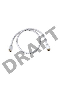 Кабель HDMI 19M/M ver 2.0, 1М, белый  Aopen <ACG711W-1M>     