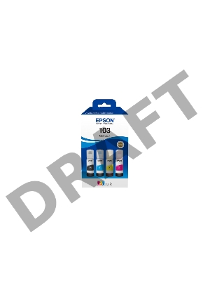 Комплект контейнеров с  чернилами EPSON 103 EcoTank для L1110/ L3100/ L3101/ L3110/ L3150/ L3151/ L3156/ L3160/ L3260/ L3266/ L5190/ L5290