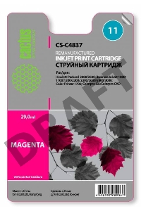 Картридж струйный Cactus CS-C4837 пурпурный для №11 HP 2000/2500/1000/1100/1200 (29ml)
