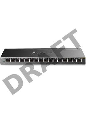 Сетевой коммутатор TP-Link 16-Port Gigabit Easy Smart Switch, 16 Gigabit RJ45 Ports, Desktop Steel Case, MTU/Port/Tag-based VLAN, QoS, IGMP Snooping, Web/Utility Management