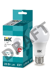 Лампа светодиодная ECO A60 20Вт грушевидная 230В 4000К E27 ИЭК LLE-A60-20-230-40-E27